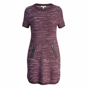 Extra Touch Maroon Knit Mini Dress